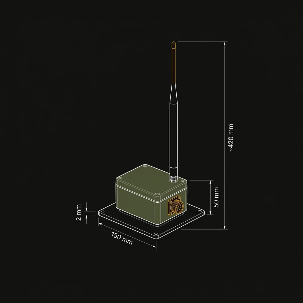 Sensors Deployment & Communication Interface — technical schematic